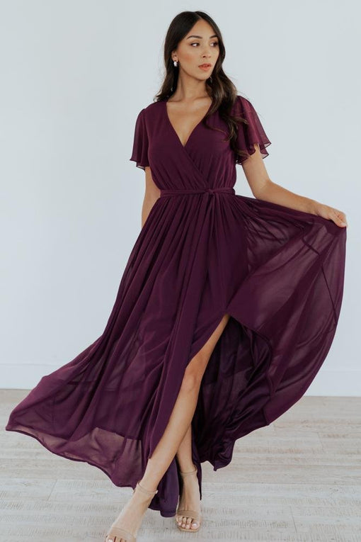 Kristina Maxi Dress | Eggplant | Baltic ...